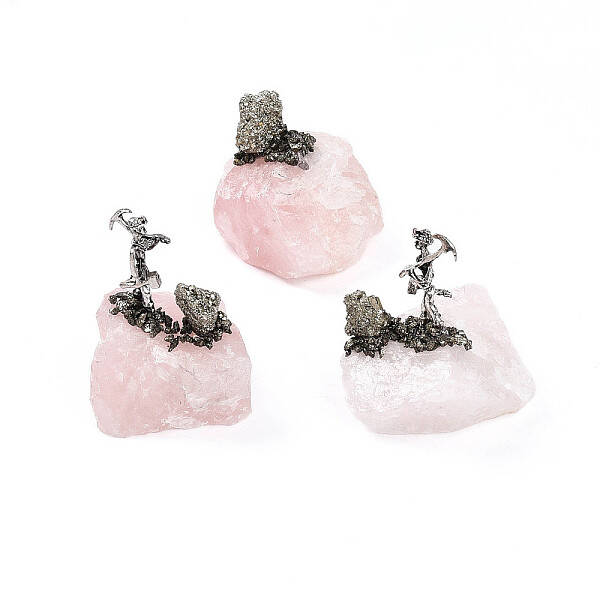 Natural Rose Quartz Cluster Base Sculpture