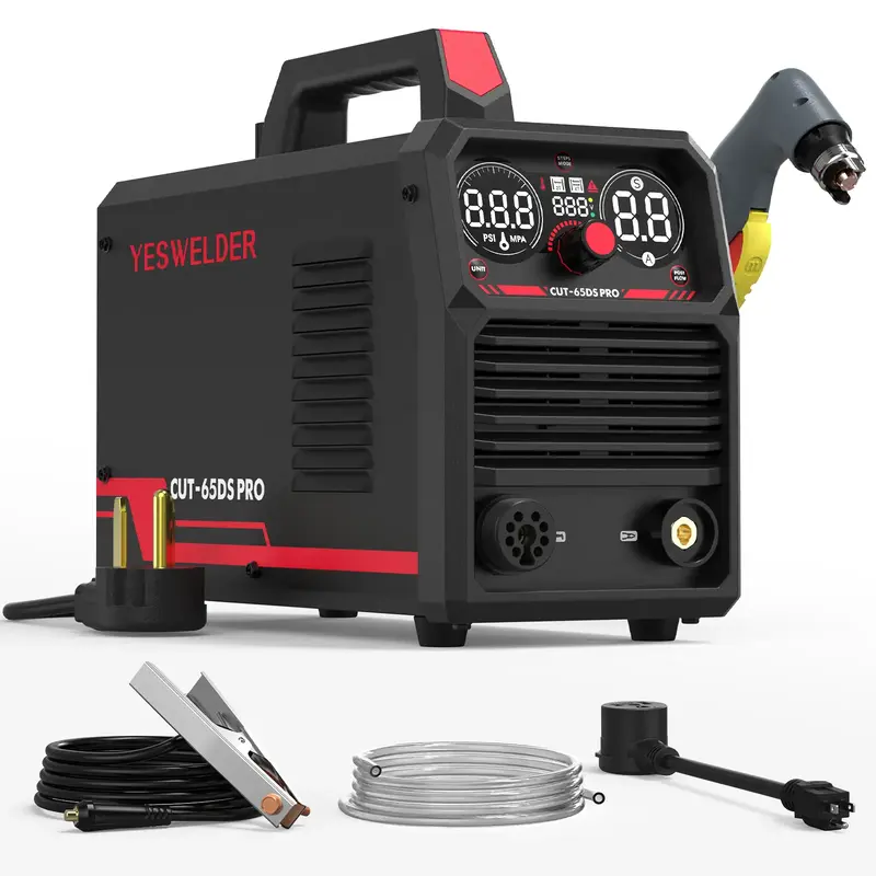 YESWELDER 65Amp 110/220V Non-HF Plasma Cutter, CUT-65DS-PRO Non-Touch Pilot Arc Blowback Plasma Cutting Machine - 2T/4T and 6...