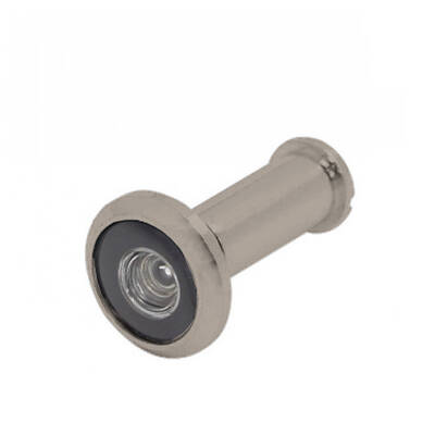 Cal-Royal Brass Door Viewer 180°, 1/2 Bore, Plastic Lens, For 1-3/8 To 2 Thick S, Satin Nickel