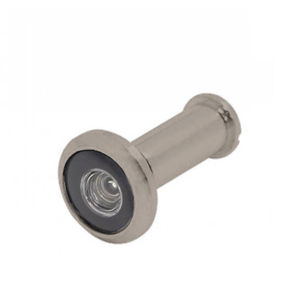 Cal-Royal Brass Door Viewer 180°, 1/2 Bore, Plastic Lens, For 1-3/8 To 2 Thick S, Satin Nickel