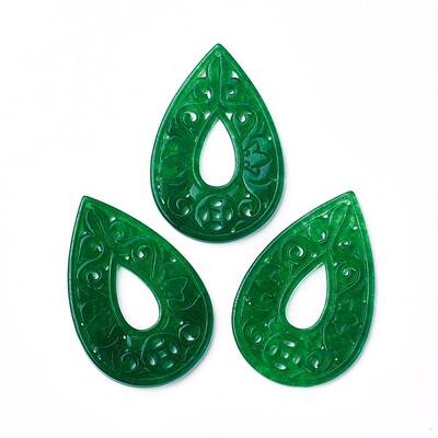 Natural Dyed Jade Big Pendants