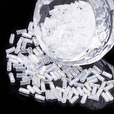 Glass Twist Bugle Beads