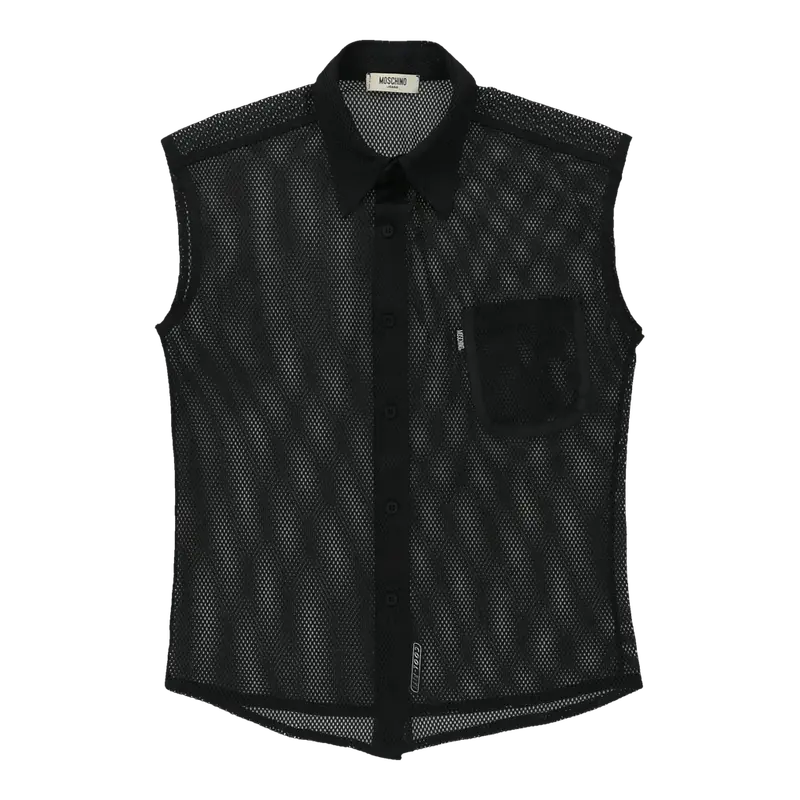 Moschino Mesh Top - Medium Black Polyester | Size: medium