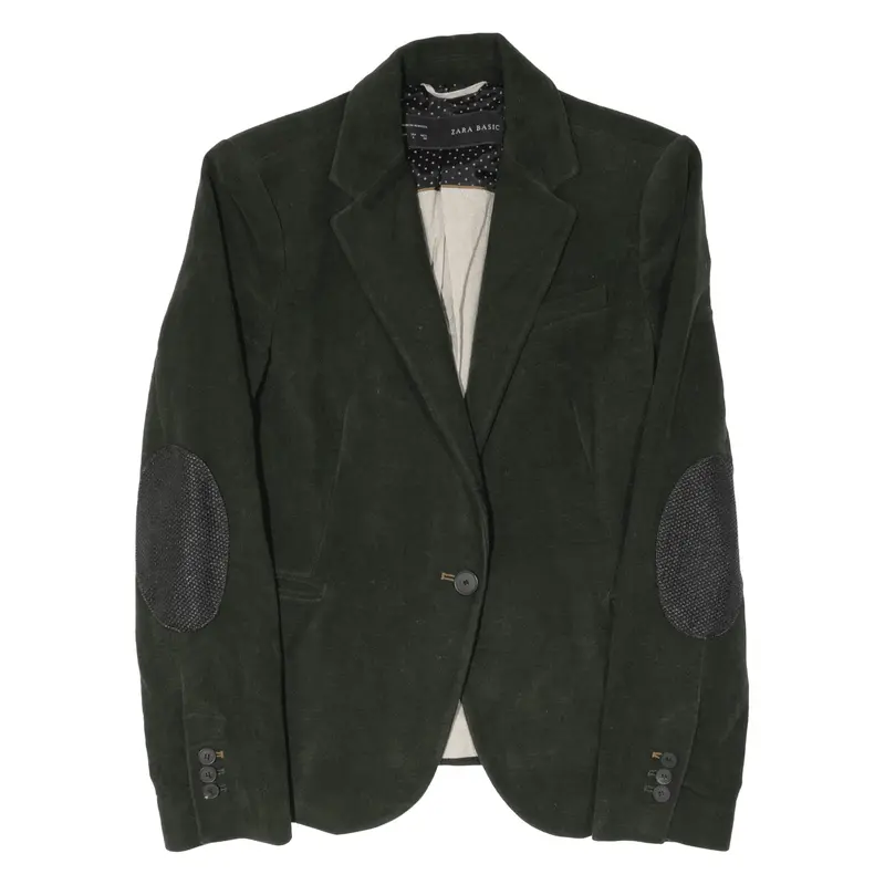 ZARA Basic Blazer Jacket Green Womens L