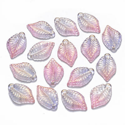 Two Tone Transparent Spray Painted Glass Pendants