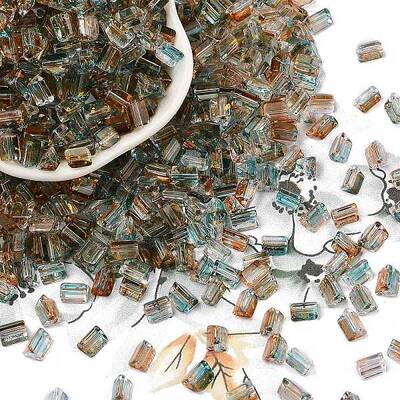Transparent Spray Painted Glass Seed Beads