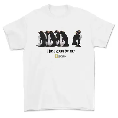 Cotton Short Sleeve T-Shirt I Just Gotta Be Me National Geographic Penguin Shirt, Hoodie and Sweatshirt for winter,230g water...