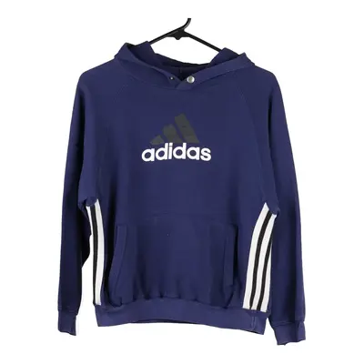 Adidas Cropped Hoodie - Medium Navy Cotton