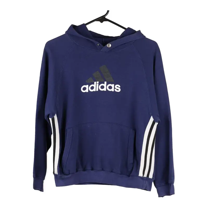 Adidas Cropped Hoodie - Medium Navy Cotton
