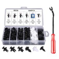 Car Fastener Clip Kit, 101pcs/set 6 Different Types Fixing Buckles & Screwdrivers, Automotive Accessories, Assembly & Disasse...