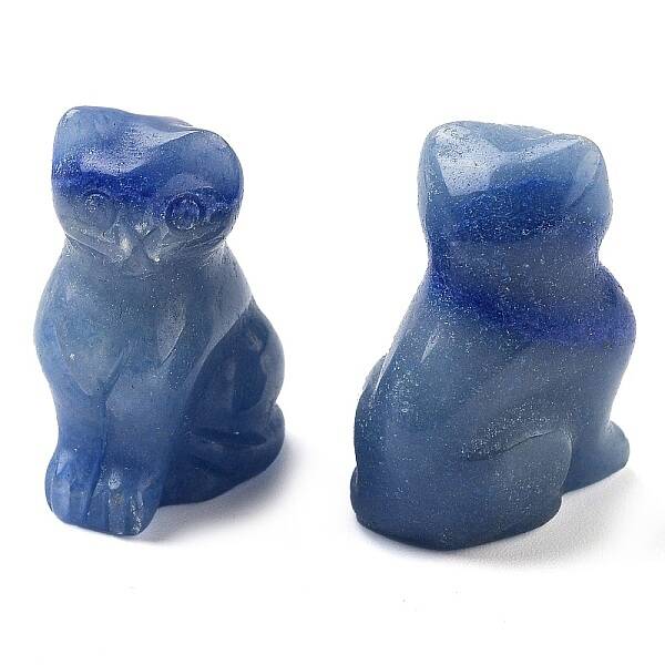 Dyed & Heated Natural Blue Aventurine Carved Figurines
