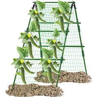 Garden Trellis, 47.24*15.75in Metal Plant Climbing Support Trellis, Plant Support for Climbing Plants, Vegetables, Beans, Fru...