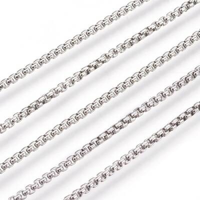 Tarnish Resistant 304 Stainless Steel Box Chains