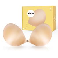 Niidor 2025 Newest Sticky Bras Strapless Adhesive Invisible Push up Silicone Bra with Magnetic Clasp for Women Minimalist Bac...