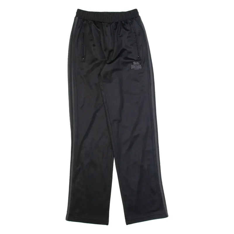 LONSDALE Mens Track Pants Black Straight XS W24 L32