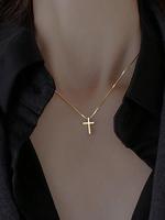 Cross Pendant Necklace for Women & Girls, Fashion Jewelry for Party, Daily Clothing Decor, Trendy All-match & Exquisite Jewel...
