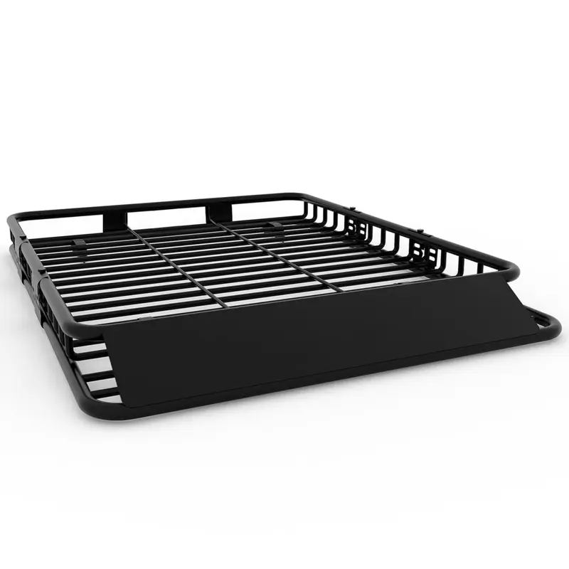 Garvee 64 x 50 x 6 Universal Roof Rack Basket, Heavy Duty Steel Cargo Carrier for SUVs, Trucks, Vehicles, Black