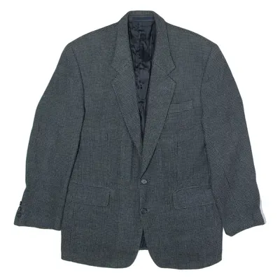 Mens Blazer Jacket Blue Houndstooth M