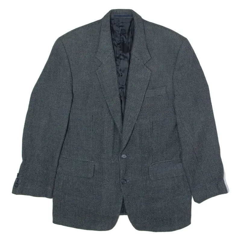 Mens Blazer Jacket Blue Houndstooth M