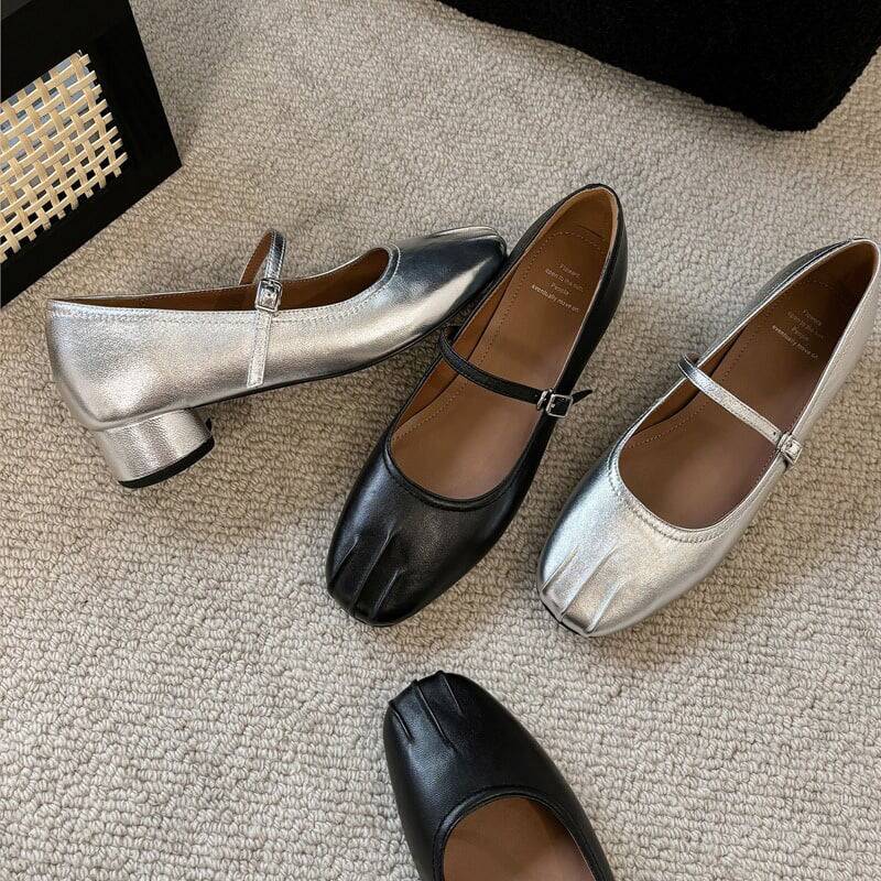 CHIKO Alberta Round Toe Block Heels Mary Jane Shoes