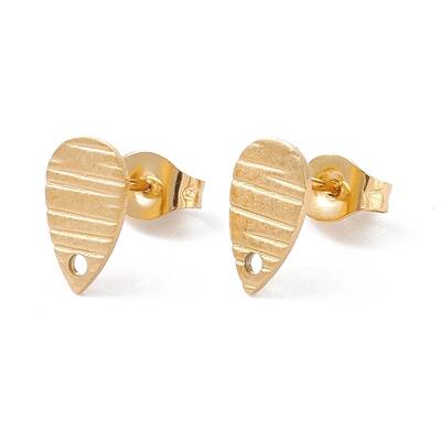 Ion Plating(IP) 304 Stainless Steel Stud Earring Findings