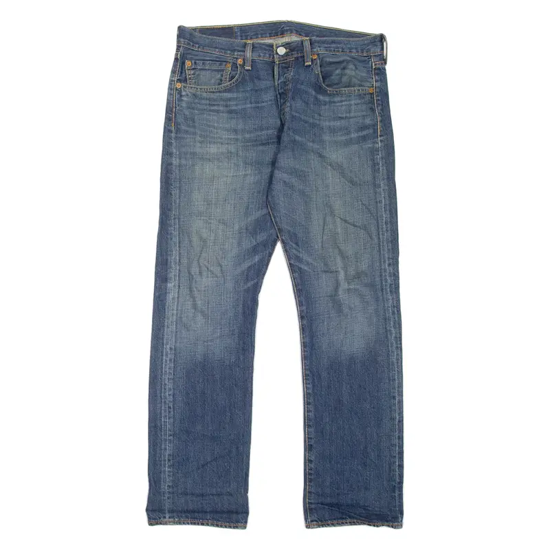 LEVI'S 501 Jeans Mens Blue Regular Straight Stone Wash W32 L30