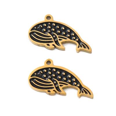 Ion Plating(IP) 304 Stainless Steel Enamel Pendants