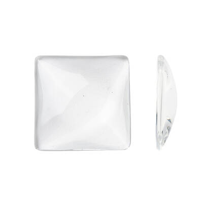 Transparent Glass Square Cabochons