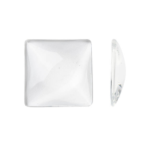 Transparent Glass Square Cabochons
