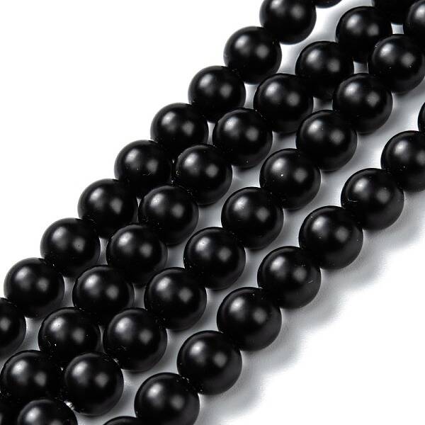 Natural Black Onyx Beads Strands