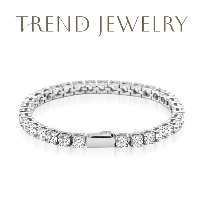 3MM/4MM/5MM Tennis All Moissanite Bracelet D Color VVS1 Engagement Wedding Bracelet Moissanite Artificial Gemstones Bracelet ...