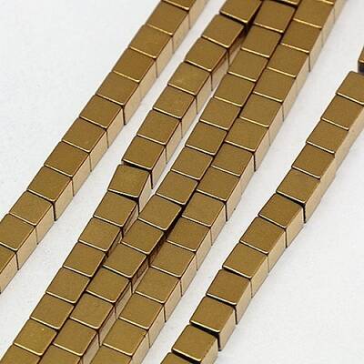 Electroplate Non-magnetic Synthetic Hematite Beads Strands