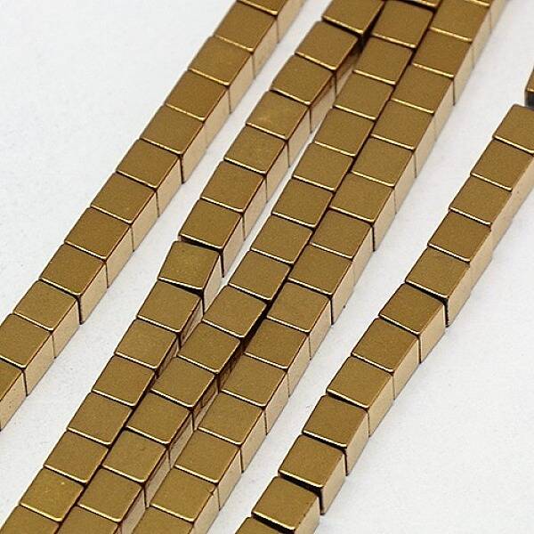 Electroplate Non-magnetic Synthetic Hematite Beads Strands