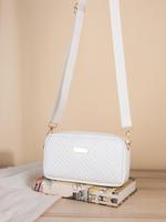 1 Piece Fashion Classic Wavy Quilted Pu Leather Texture Small Square Bag for Women, Daily Commuting Shopping Versatile Zipper...