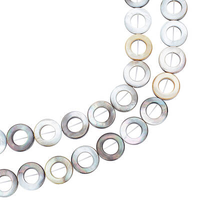1 Strand Natural Black Lip Shell Beads Frame Strands