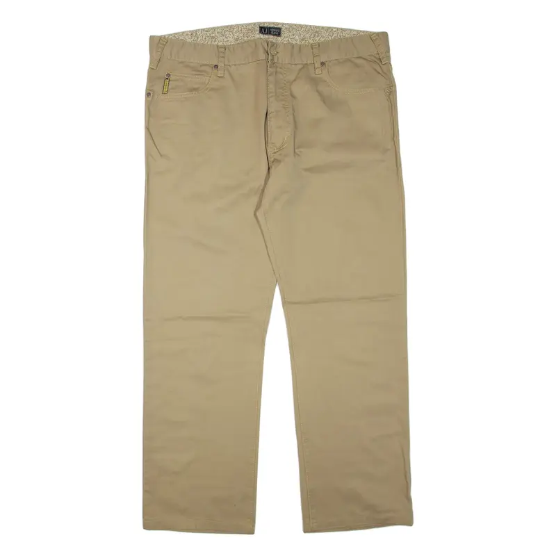 ARMANI JEANS Chino Mens Trousers Beige Regular Straight W40 L31