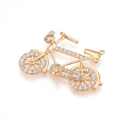 Brass Micro Pave Cubic Zirconia Pendants
