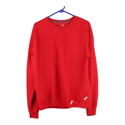 Athletic Works Sweatshirt - Medium Red Cotton Blend