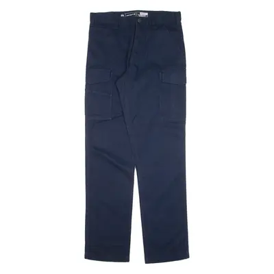 CARHARTT IRR Cargo Workwear Mens Trousers Blue Relaxed Straight W33 L36