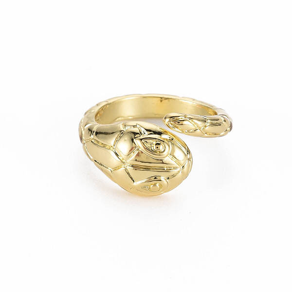 Snake Shape Rack Plating Alloy Cuff Rings