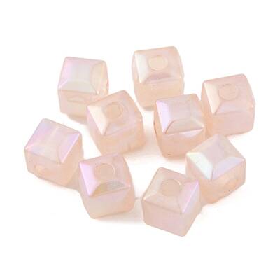UV Plating Rainbow Iridescent Acrylic Beads