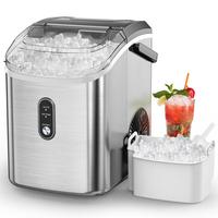COWSAR Nugget Ice Maker Countertop,33lbs/Day, Pellet ice Maker, a Basket in 1.5 Hour, Self-Cleaning, One-Click Design, Compac...