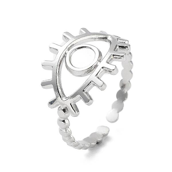Non-Tarnish 304 Stainless Steel Open Cuff Ring Components