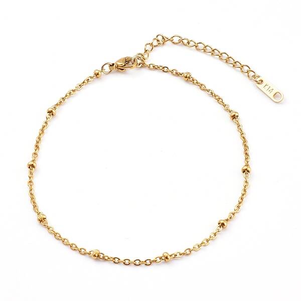 304 Stainless Steel Satellite Chain Anklets