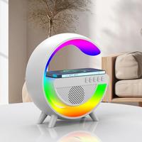 Multi-Functional LED Desk Lamp Speaker with Wireless Charging, Dimmable Color Changing Table Lamp with Time Display & Alarm, ...
