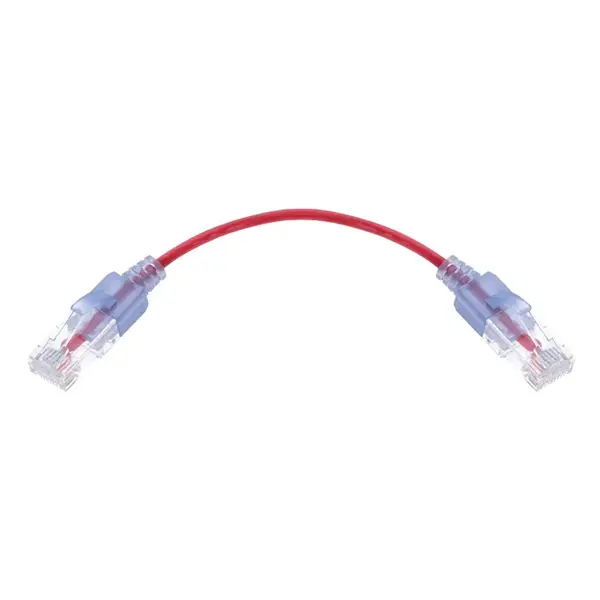 29461 Monoprice Cat6A Ethernet Patch Cable SlimRun Snagless RJ45 550MHz UTP Pure Bare Copper 10G 30AWG 10-Pack 0.5ft Red