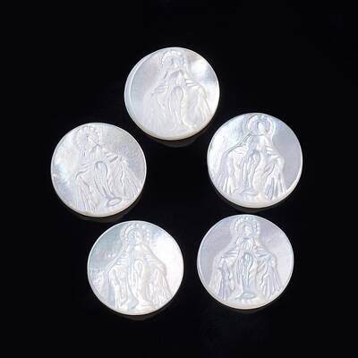 Natural White Shell Cabochons