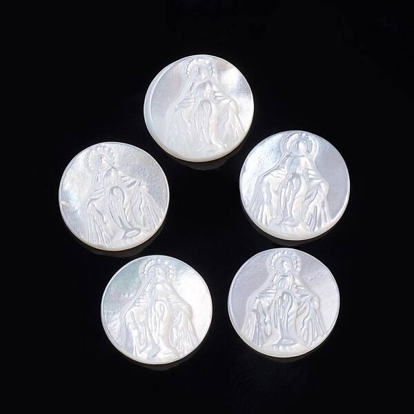 Natural White Shell Cabochons