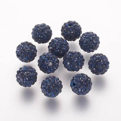 Polymer Clay Rhinestone Beads