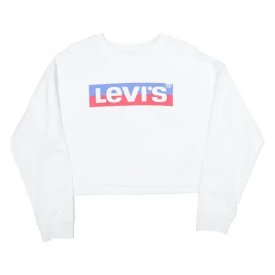 LEVI'S Womens Sweatshirt White M